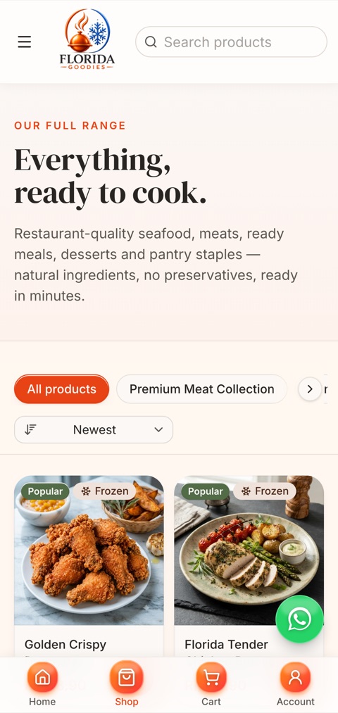 The Florida Goodies product catalogue with category filters